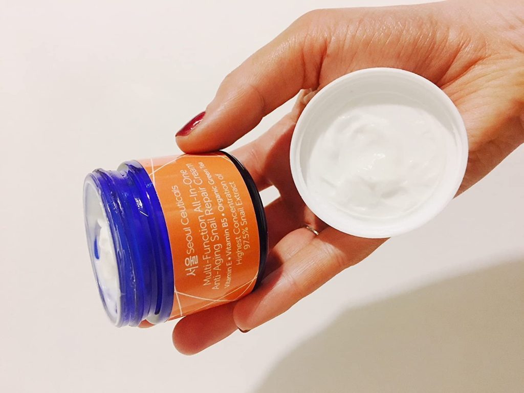 Seoul Ceauticals Multi-Function All-In-One Anti-Aging Snail Repair Cream - Best Korean Moisturizer For Acne Prone Skin